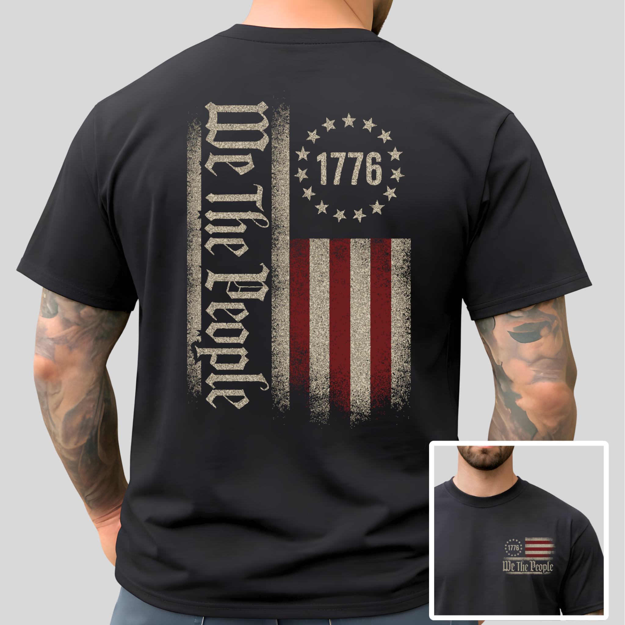 We The People 1776 Patriotic Men’s Shirt, Sweatshirt & Hoodie