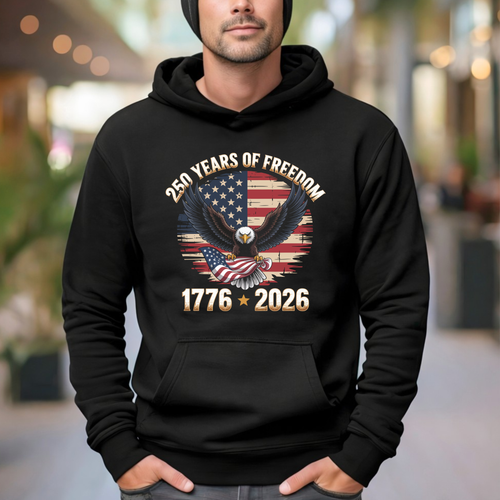250 Years of Freedom Men’s Patriotic Shirt 1776–2026