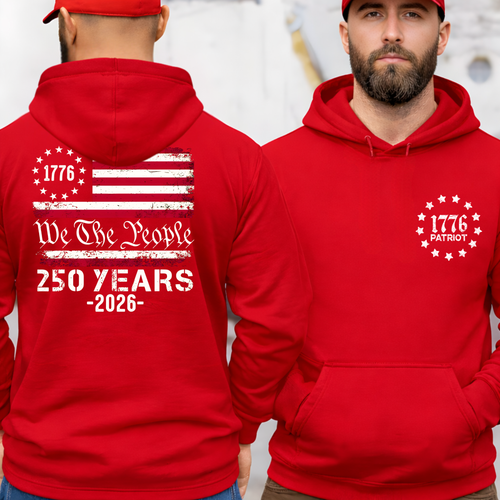 1776 We The People 250 Years Patriotic Men's Shirt